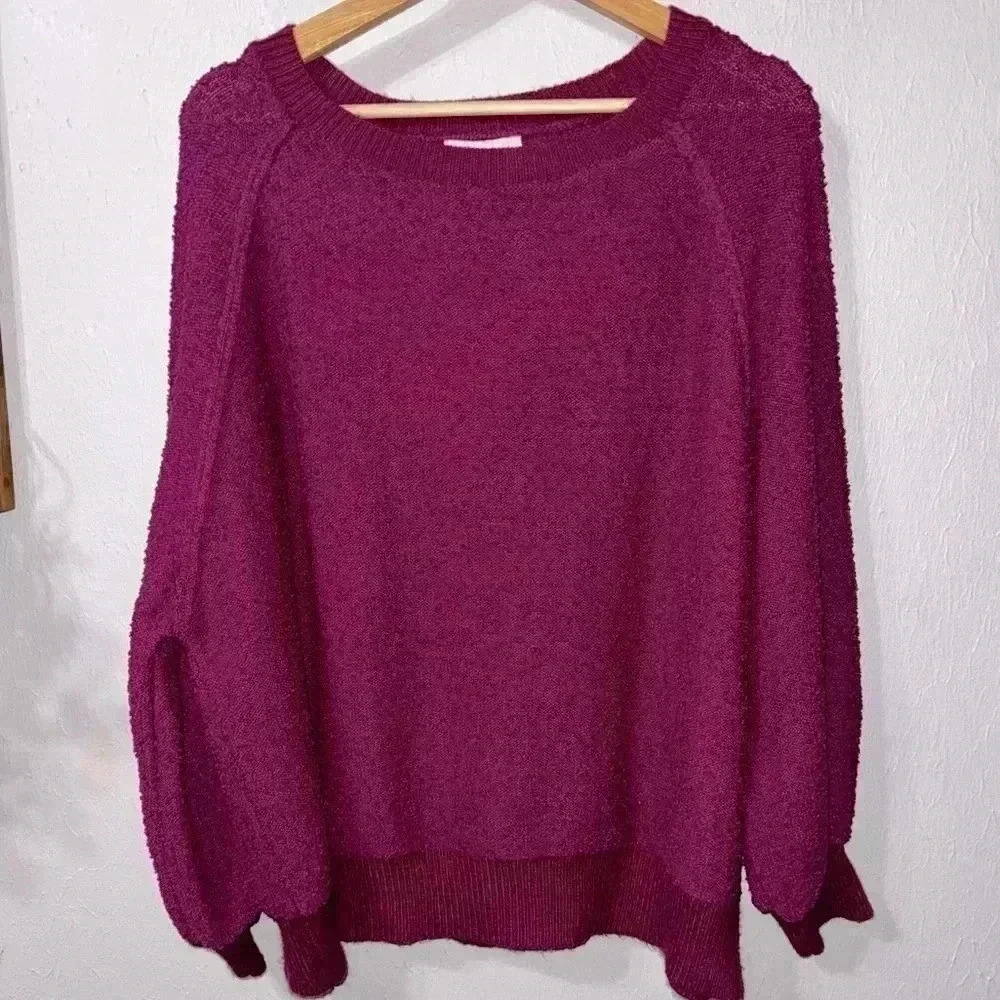 Umgee Berry Crewneck Sweater